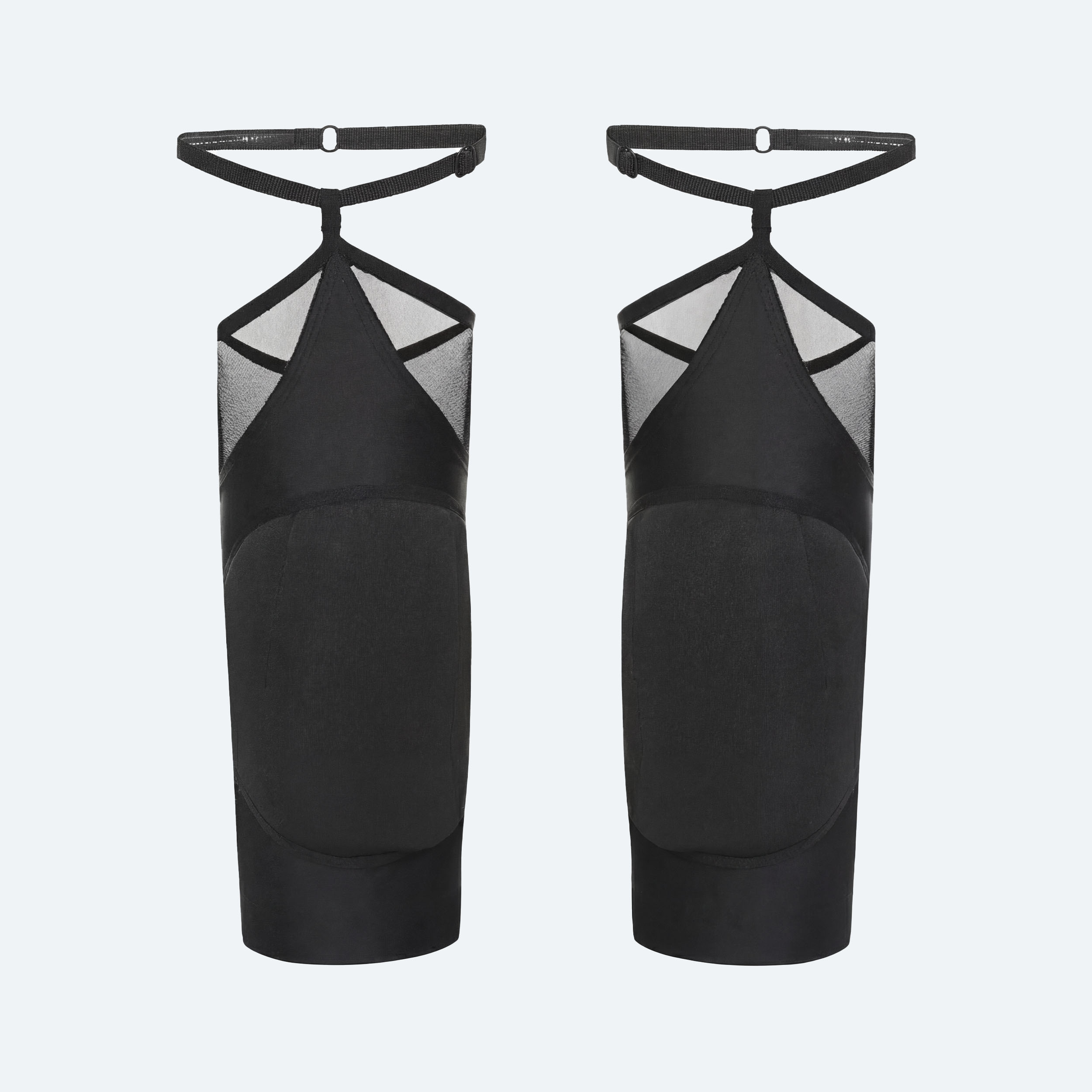 Knee pads with garters
