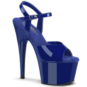 Pleaser Adore-709 – Blue Patent Sandals (heel 17.8 cm)