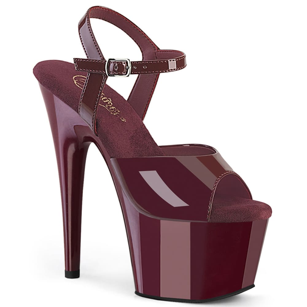 Pleaser Adore-709 – Burgundy Patent Sandals (heel 17.8 cm) - 1