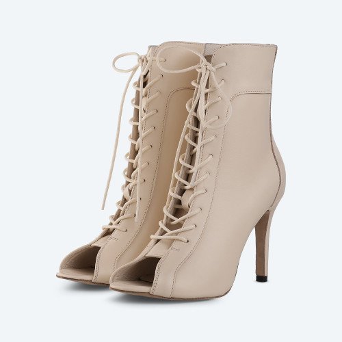 Bride Heels – Leather High Heel Booties (heel 9 cm)