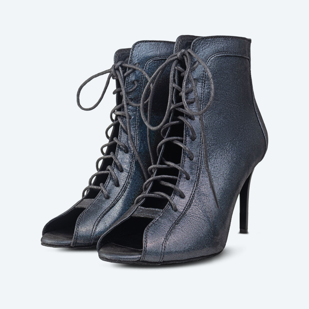 Cosmic Creations – Leather High Heel Booties (heel 9 cm) - 1