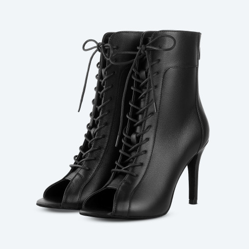 Passe Heels – Leather High Heel Booties (heel 9 cm)